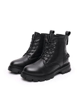 Round Head Flat Heel Zipper Martin Boots