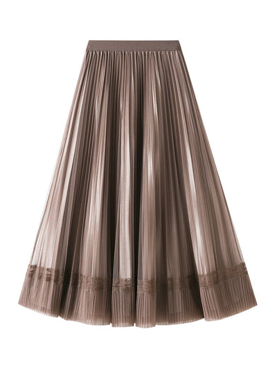 Both Sides Wear Long Pleated Skirts