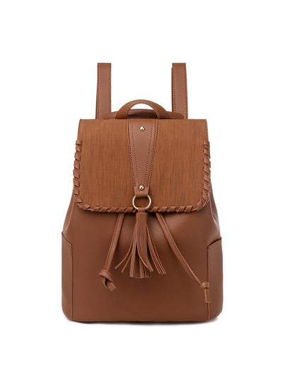 Women's PU Tassel Backpack