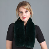 Women's Rex Fur Scarf Double-sided Thickening