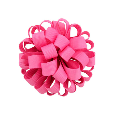 1 Pcs Girls Hair Elastics Rope Big Grosgrain Ribbon Flower