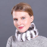 Rex Fur Scarf New Elastic Braided Fur Collar