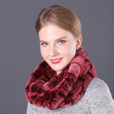 Women Rex Fur Scarf Ladies Fur Scarf