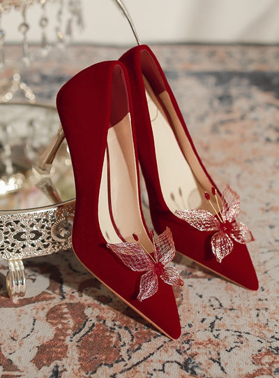 Red Wedding Shoes Bride Shoes