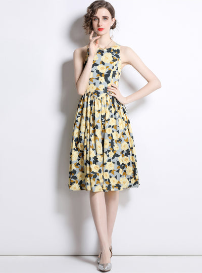 A-Line Skinny Floral Dress