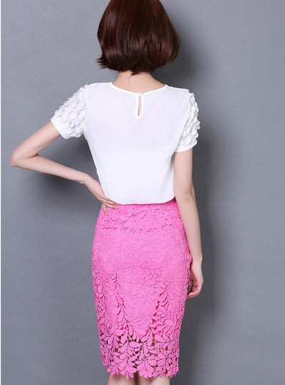High Waist Pencil Skirts Fashion Korean Style Hollow Out