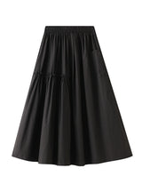 Wooden Ear Stitching Pocket Skirt