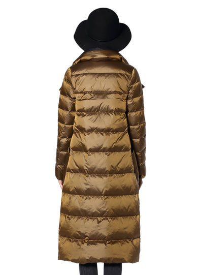 Women Double Sided Down Long Jacket Winter