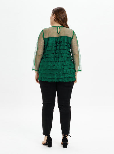 Perspective Ruffle Loose Personality Tops