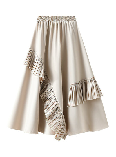 Irregular Ruffled Big Umbrella Skirt