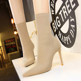 Thin Pointed Elastic Booties