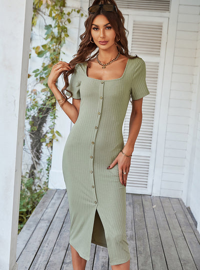 Sexy Split Knit High Eelastic Dress