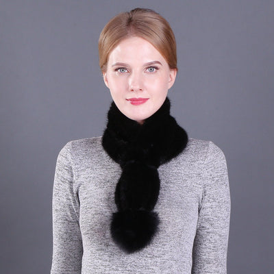 Women's Winter Mink Fur Scarf