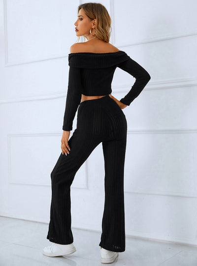 Two-piece Casual Long-sleeved Top+Pant