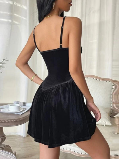 Sexy Party Velvet Sling Dress