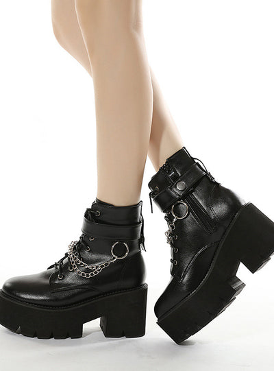 Women's PlatformThick Platform High Heel Booties