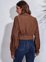 Lantern Corduroy Long Sleeve Jacket