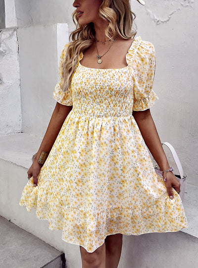 Summer Floral Dress Pastoral Style