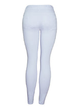 White Ripped High Waist Pencil Pants