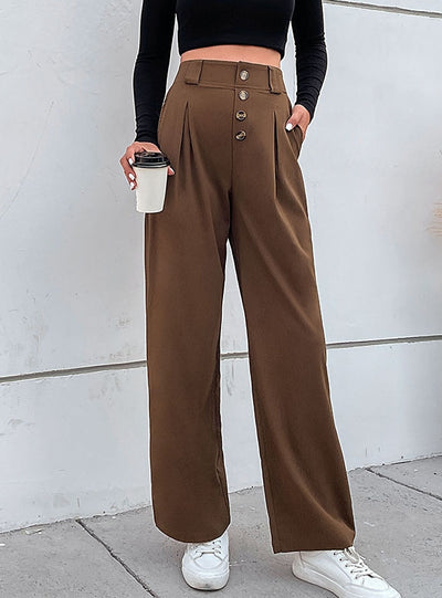 Women Leisure Wide-leg Pants