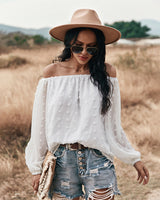 Long Sleeve Off the Shoulder Shirt