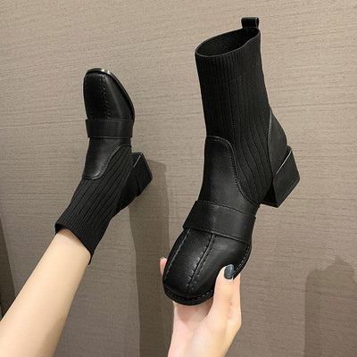 Women's Heightened British Socks Booties