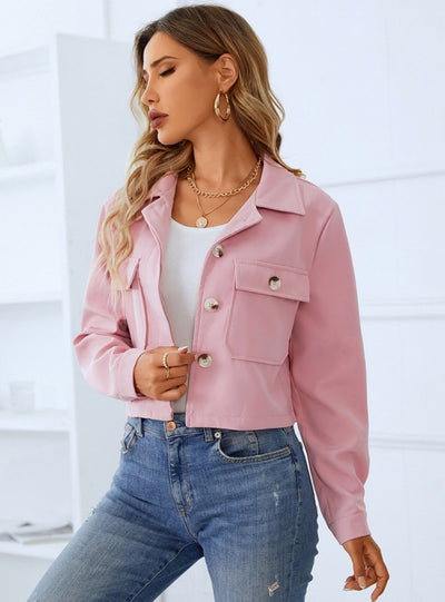 Short Jacket Lapel Shirt Coat