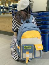 High-capacity Nylon Backpack for Girls