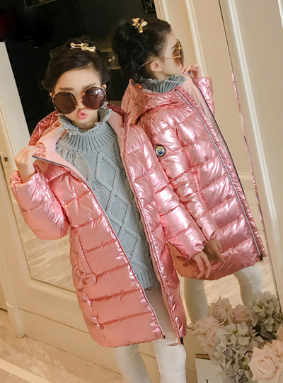 Middle Long Girl Cotton-Padded Jacket Cotton-Padded
