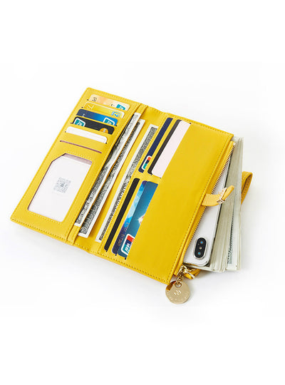 Long Wallet Many Departments Female Wallets Clutch