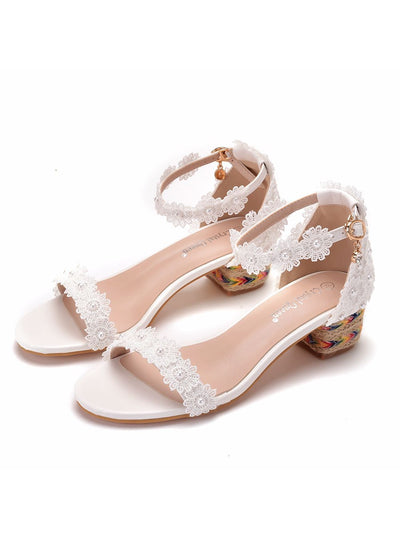 Women Lace Flowers Sandals