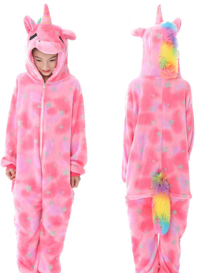 Eyes Unicorn Winter Kids Adults Animal Pajamas