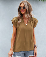 Solid Color Flying Sleeves T-shirt