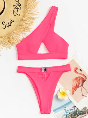 Solid Color Sexy Split Bikini