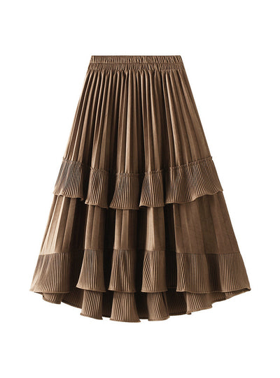 Thickened Golden Velvet Irregular skirt
