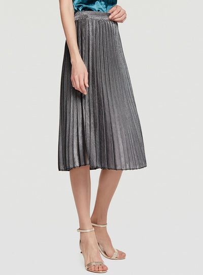 Pleated Skirt High Waist Slim Waist Beach Dress 