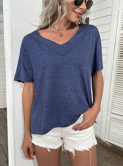 V-neck Short Sleeves T-shirt