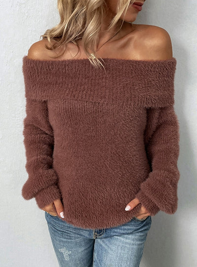 Sexy Pullover Lantern Sleeve Sweater