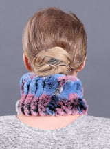 Rex Fur Scarf New Elastic Braided Fur Collar