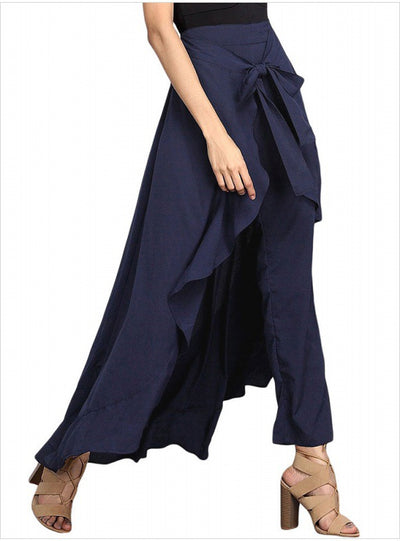 Irregular Chiffon Ruffled Trousers Pant