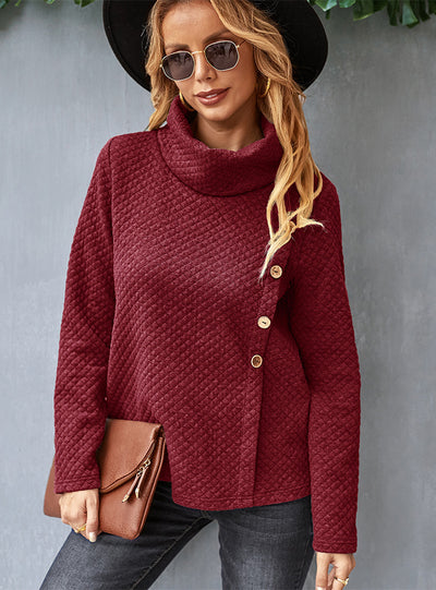 Autumn and Winter Turtleneck Hoodie Top