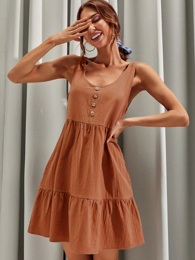 Big Swing V-neck Knitted Dress