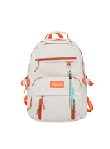 Students Nylon Contrast Color Backpack