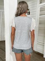 Round Neck Sleeve Short Sleeve T-shirt