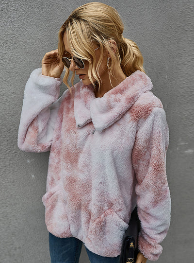 Winter Warm Tie-dyeing Top