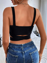 Sexy Hollow Backless Slim Sling Vest