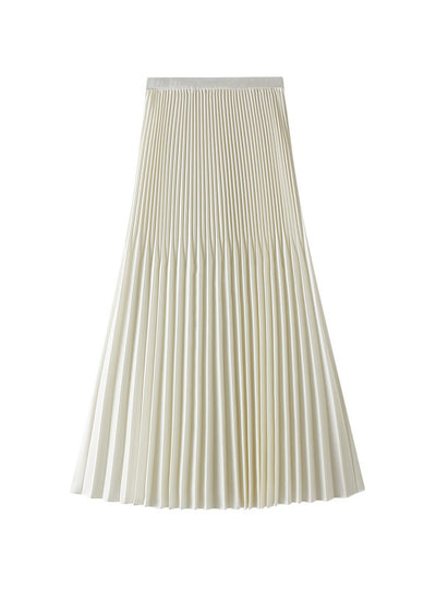 Elastic Waist Pleated Skirt