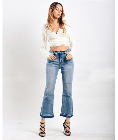 Women Wide-legged Pants Jeans