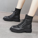 Air-permeable Woven Booties Martin Shoes
