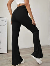 High Waist Slim Knitted Casual Pant